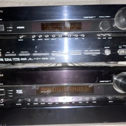 Two HD Onkyo Receivers (only 1 remote). Please Read Decsription