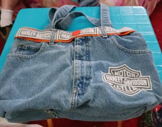 Handmade Harley Davidson Jean Purse