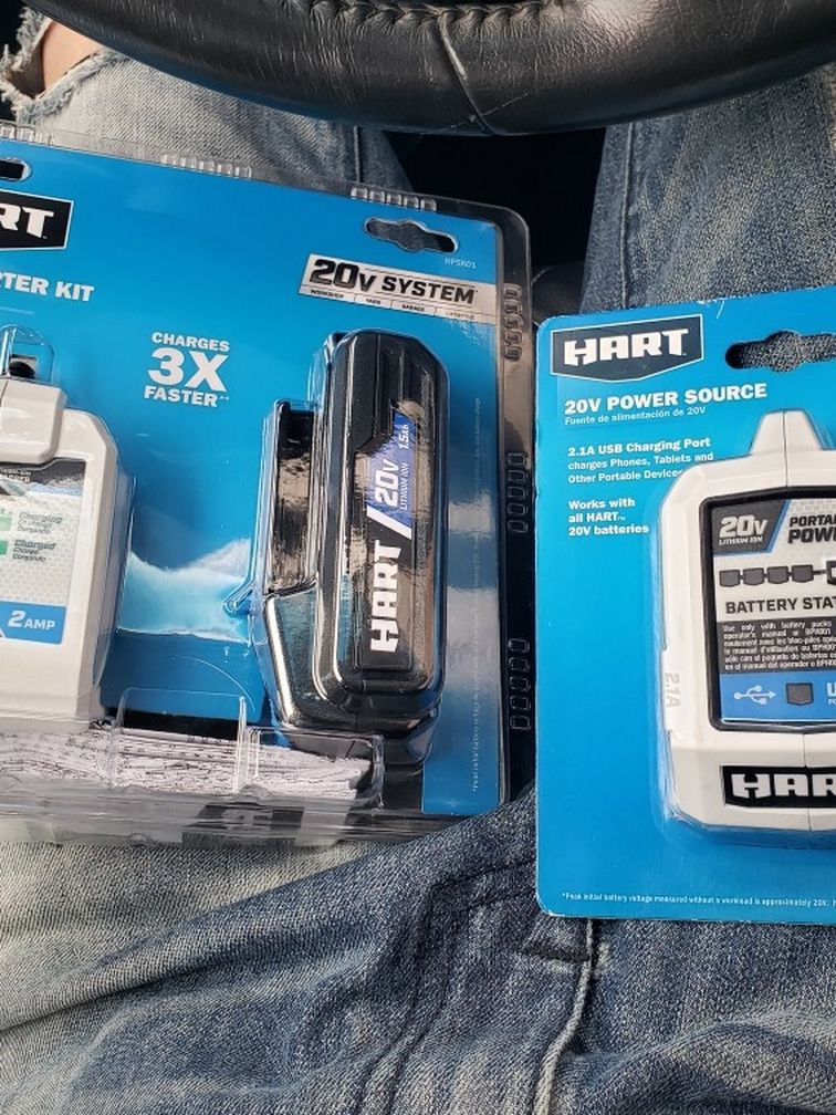 Hart Battery, Charger, And Power Source