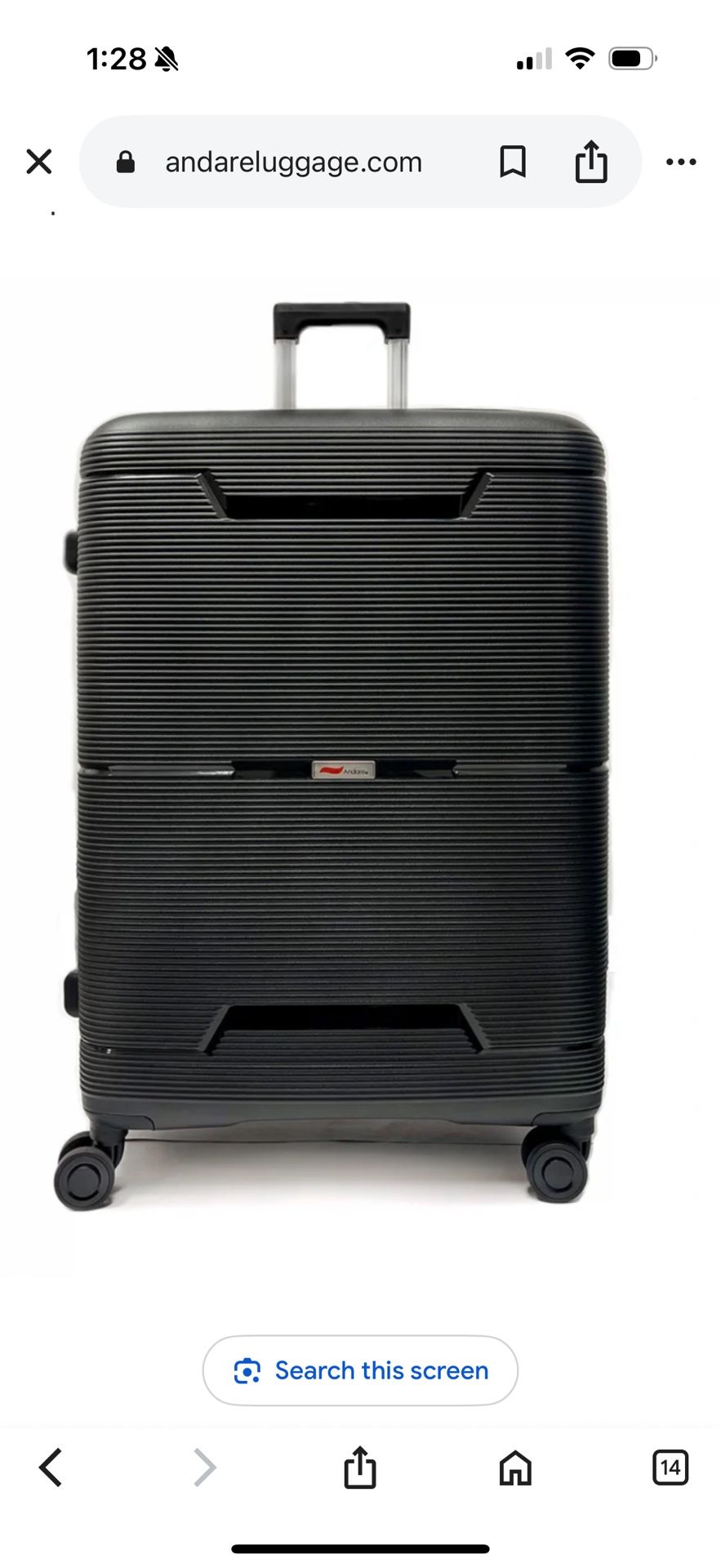 NEW Black hardside spinner lugagge ANDARE MIAMI COLLECTION 28”