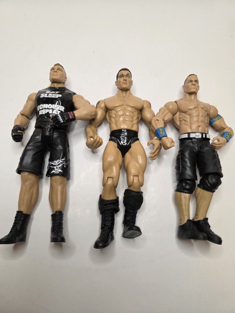WWE Action Figure Lot – Brock Lesnar, Randy Orton, John Cena