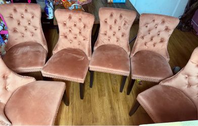 Pink chair set of 6