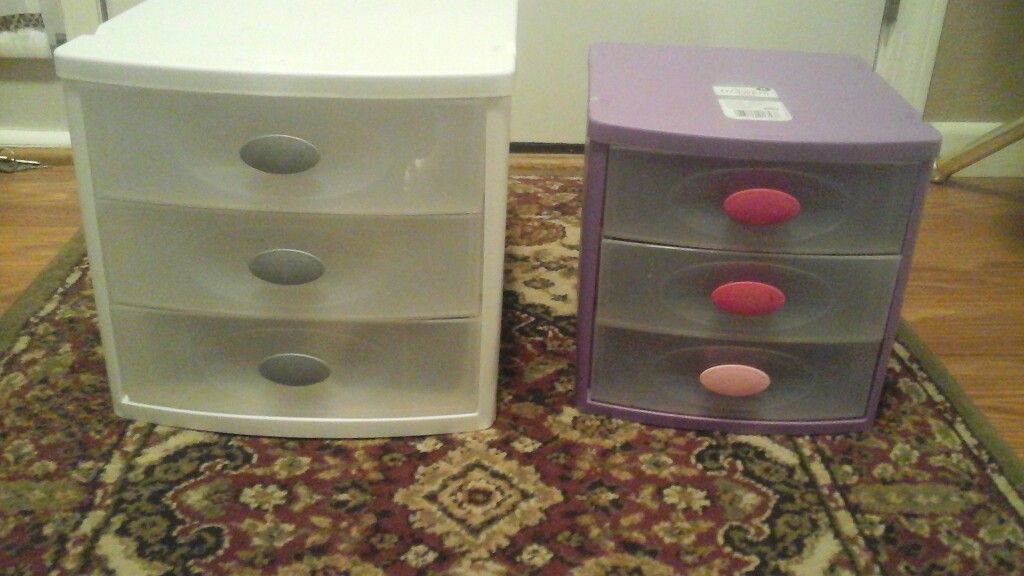 Sterlite 3 Drawer Storage Bin Purple Only $5 or best offer - Store Beauty Supplies toiletries