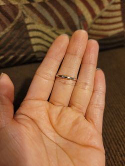 Women's 925 Solid Sterling Silver Plain Band Ring Size 7