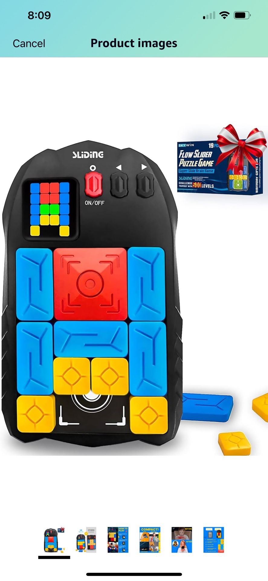 Klotski Puzzle Game - 500 Entertaining Fun & Mind Training IQ Puzzles - Unblock Super Slide Electronic Sliding Puzzle Brain Game Toy