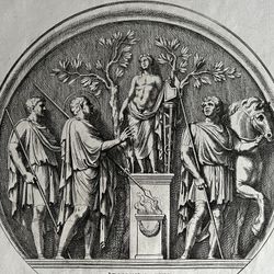 Pietro Santi Bartoli (1535-7-1700) (17th Century) Italian. "Apoolini Sacrvm”Engraving