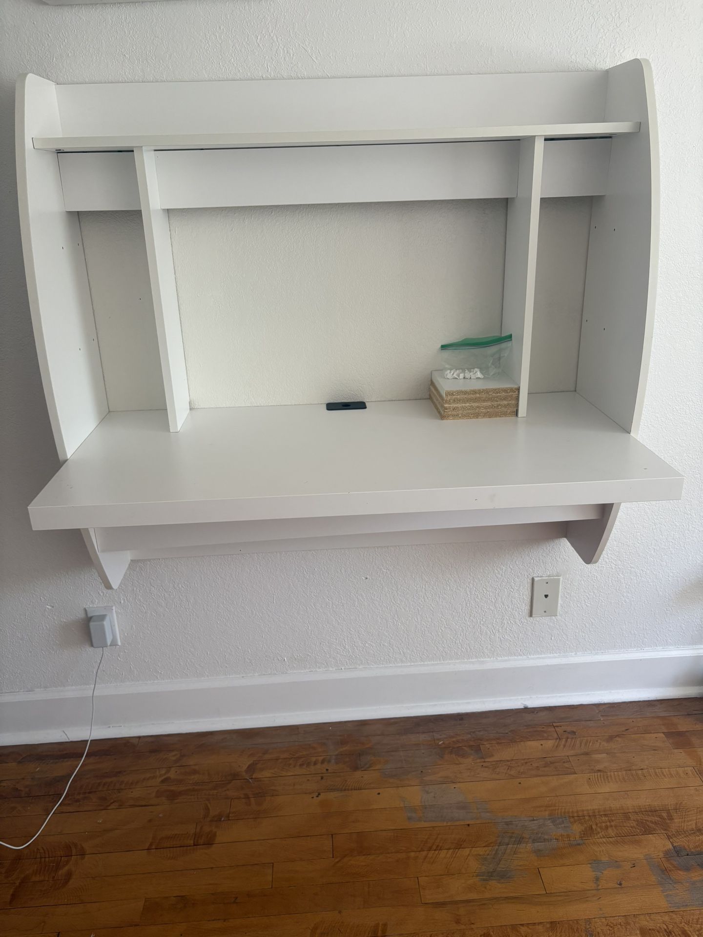 Wall-mounted Desk With Adjustable Swivel Chair