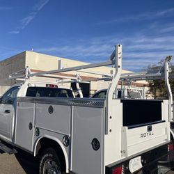 Contractor Ladder Racks White Service Body