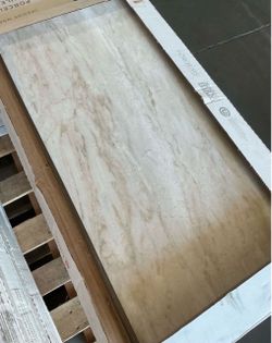 Daltile St. Clamont Ivory Marble 15 in. × 30 in. Glazed Porcelain Floor and Wall Tile (16.35 sq. ft./Case)