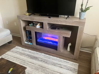 Tv stand with fireplace