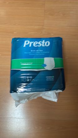 Presto Supreme Briefs with Tabs Unisex - Large