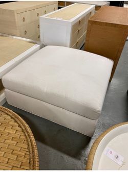 Large White Ottoman