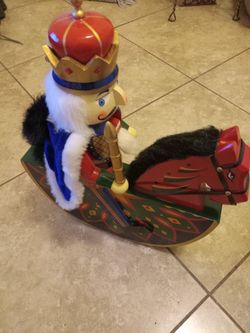 ROCKING KING NUTCRACKER MULTI COLORS AND AROUND 11 1/2 INCES TALL