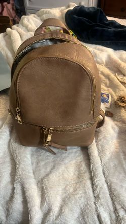 Brown LeatherBack Pack Purse