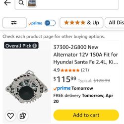 37300-2G800 Replacement Alternator 