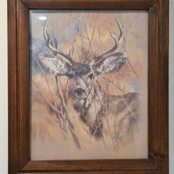 Vintage Lithograph Print "The Silent Buck"