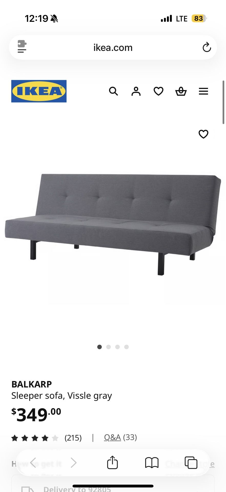 IKEA Sleeper Sofa (futon)
