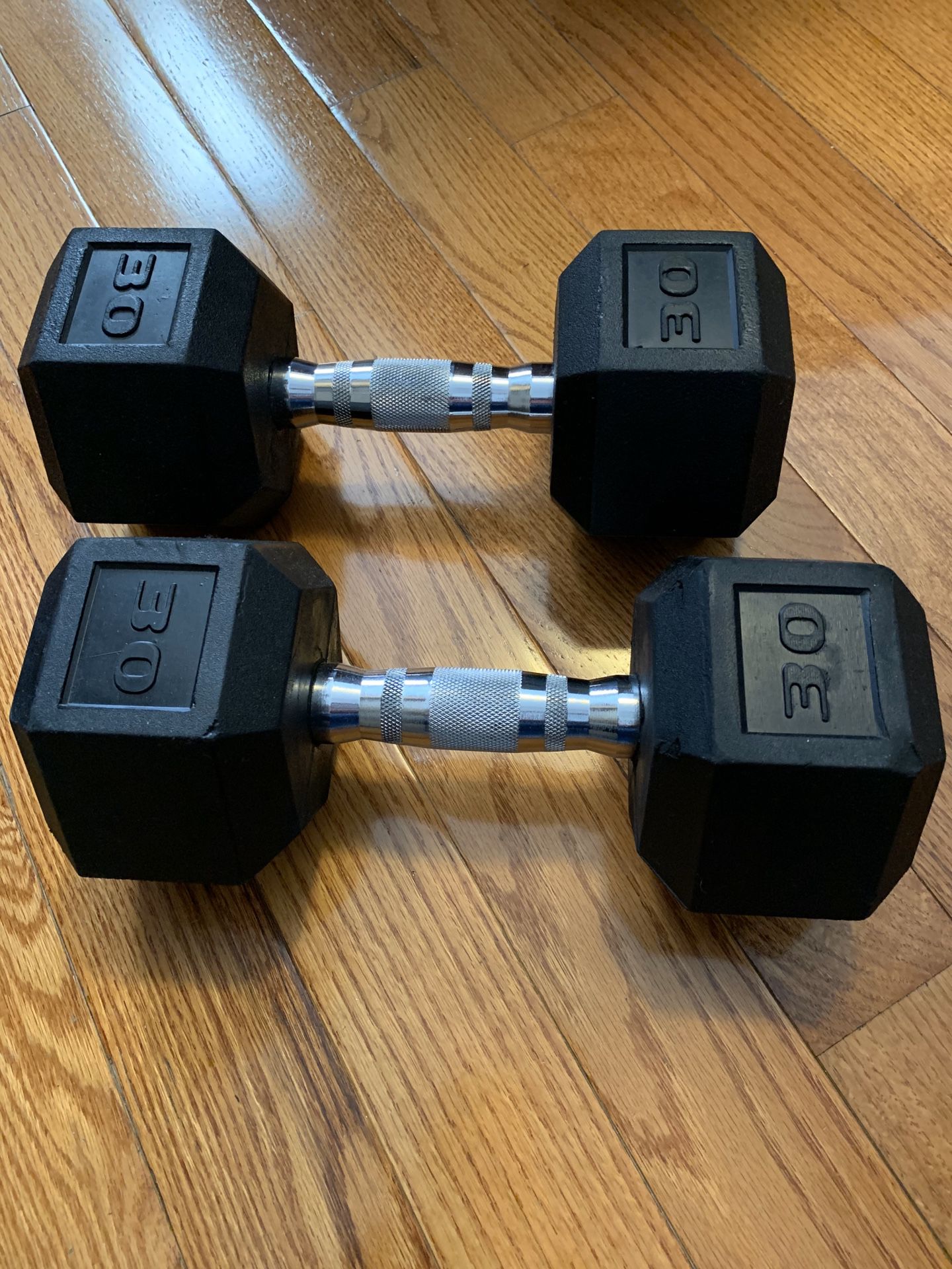 Barbell Coated Hex Dumbbells, Set of 2 30lbs