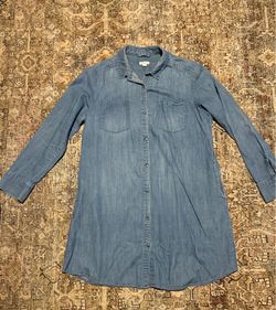 Denim Blue Dress with Pockets XL