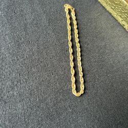 10k Gold Rope Bracelet 
