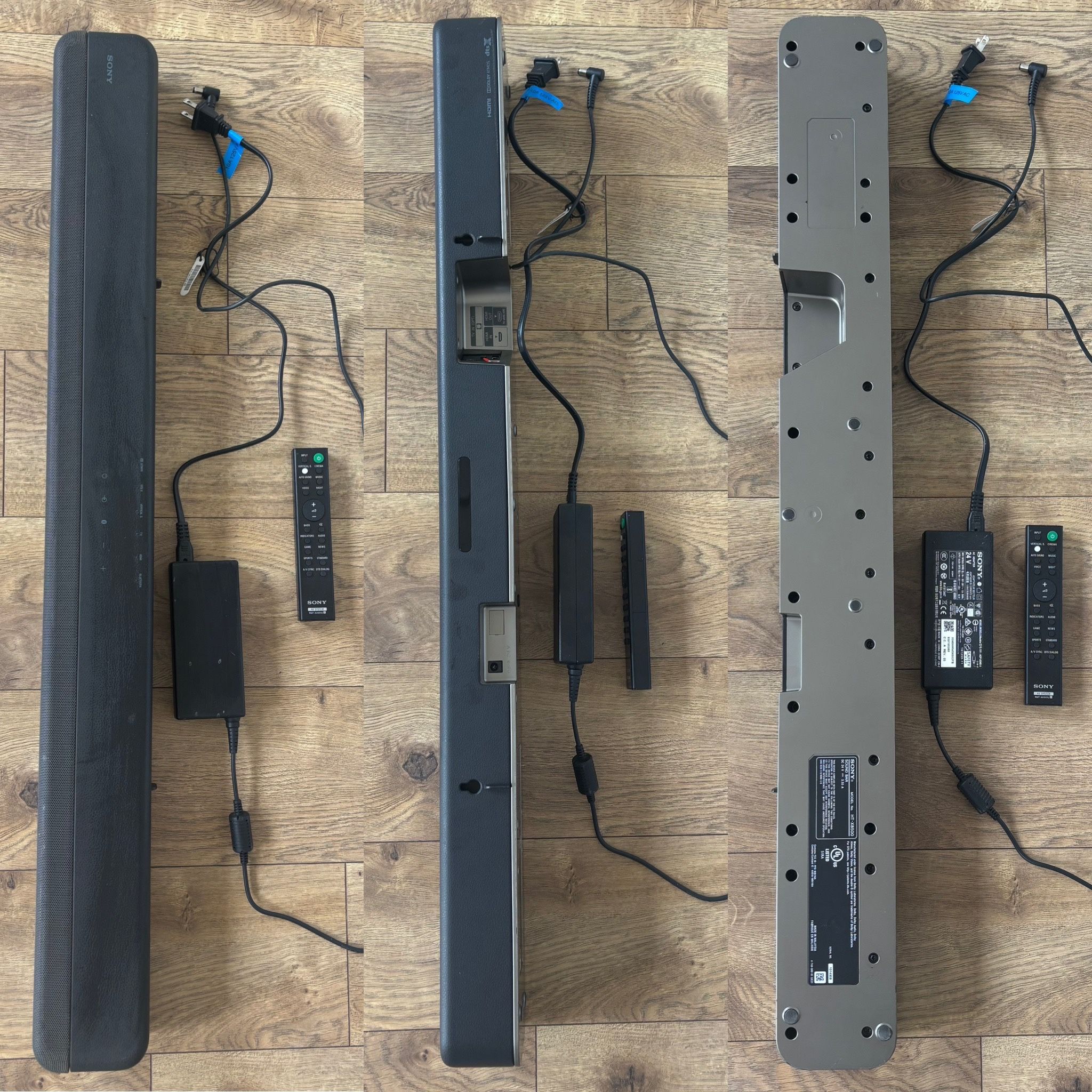 Sony Soundbar HTX8500 Speakers and Subwoofer