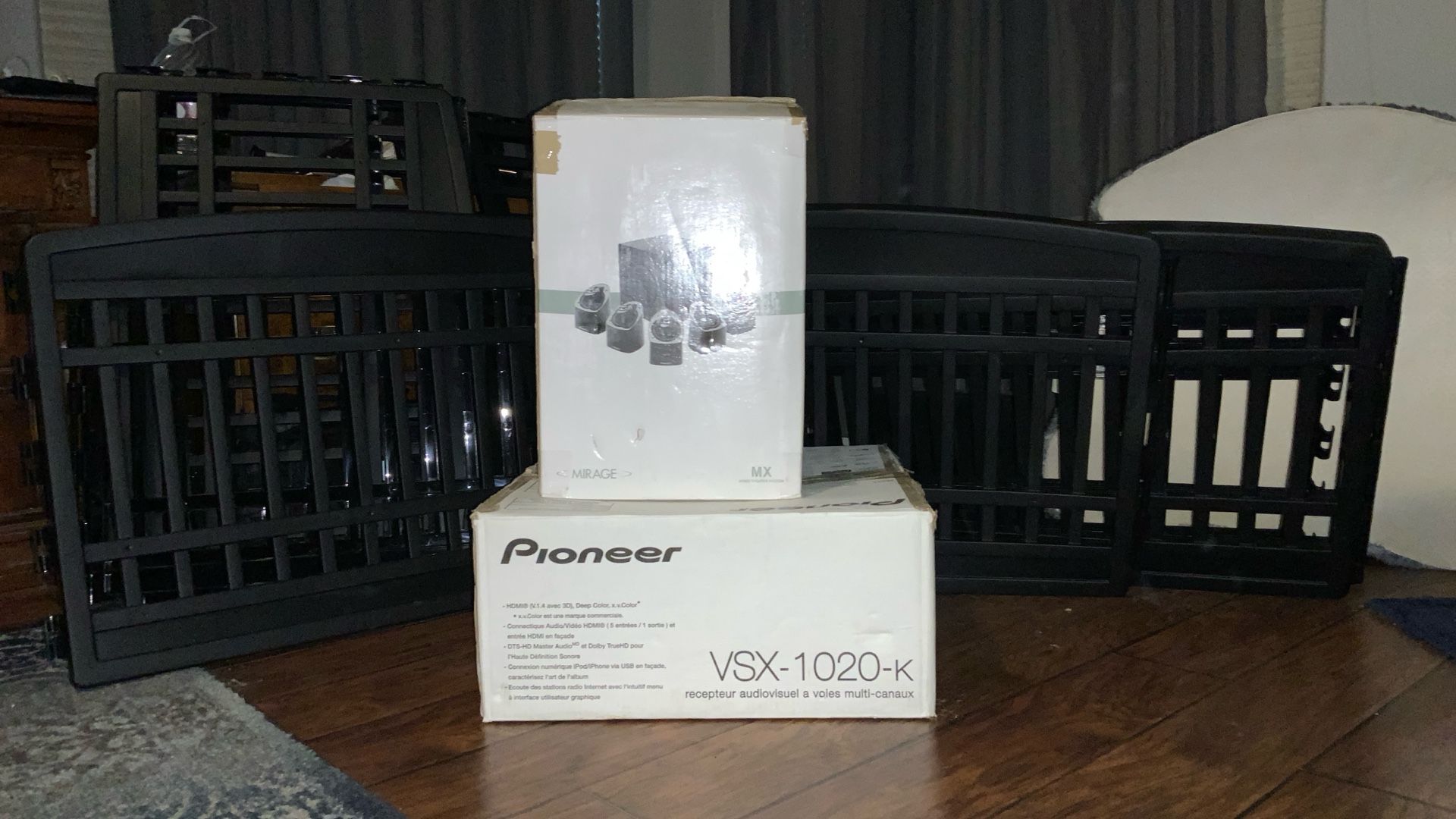 Pioneer Receiver And 5 Speaker Mirage MX Home Theater System