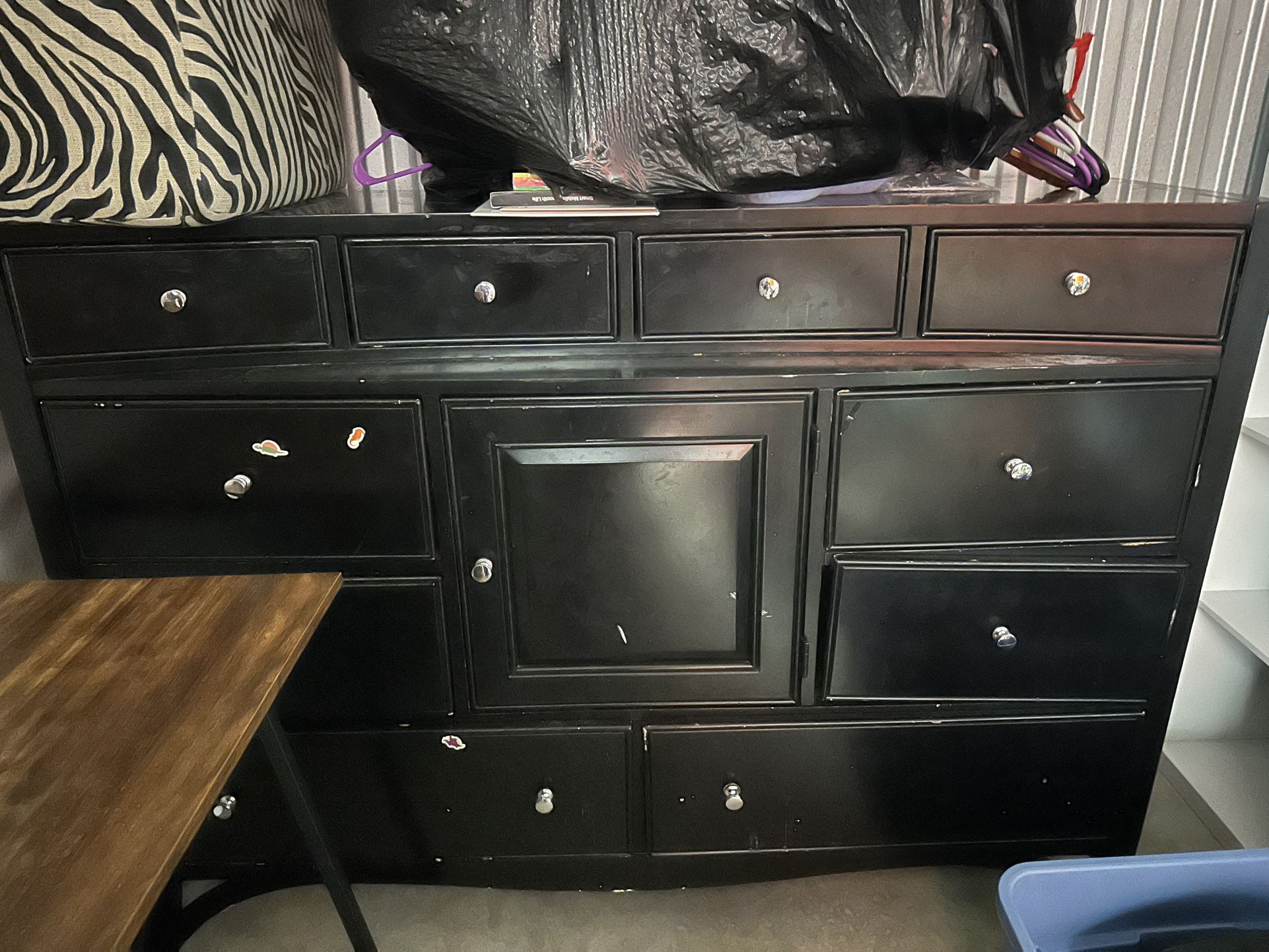 12 Drawer Black Dresser 
