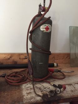 Vintage welding tank