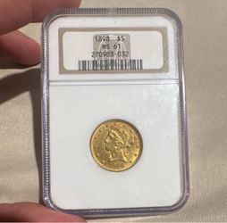 1898 $5 Liberty Head Half Eagle MS61 NGC