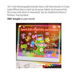 Brand new 19.7-Inch Rechargeable Doodle Glow LED Note Board