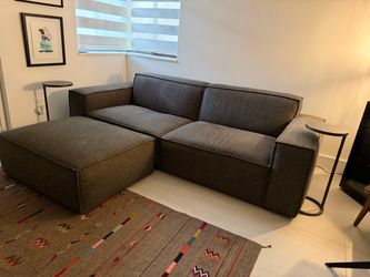 Low profile sofa and ottoman