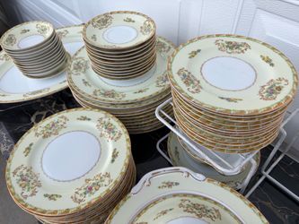 Vintage Floral Porcelain Dinnerware Set