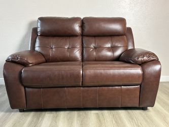 Brown Leather Couch