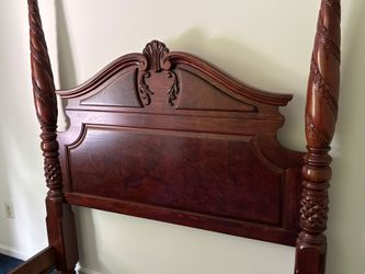Four Poster Bed Headboard Cherry Wood