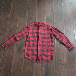 red gingham shirt