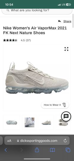 Women White Vapor max new in Box Never Used 6.5