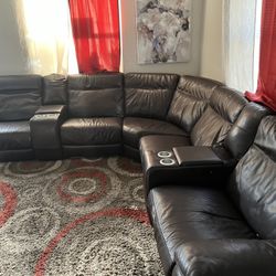 Leather Sectional 