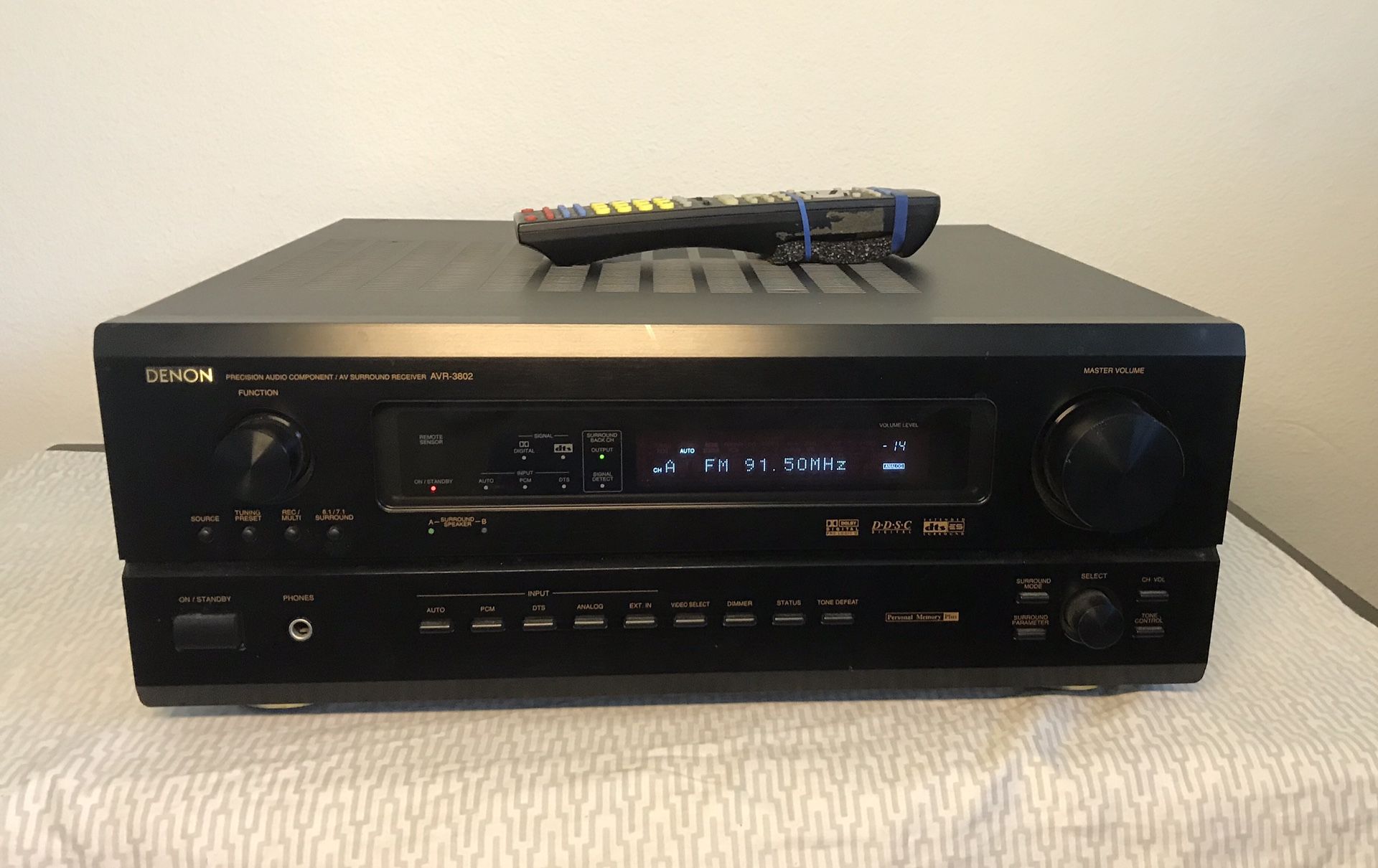 Denon AVR-3802 AV receiver 7.1 channel. 110 watts. Working condition ...