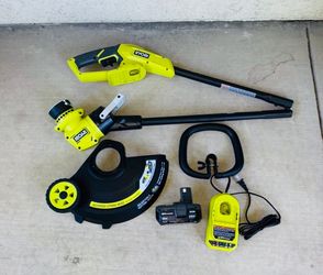 RYOBI ONE+ 18V 13 in. Cordless Battery String Trimmer/ Lawn Edger with 4.0 Ah Battery + Charger New