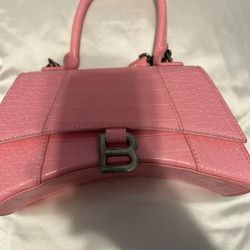 Pink Balenciaga Hourglass bag