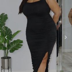 Black Sexy Rushing Dress 