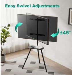 Midcentury Metal Tripod TV Stand for 43-65" TVs