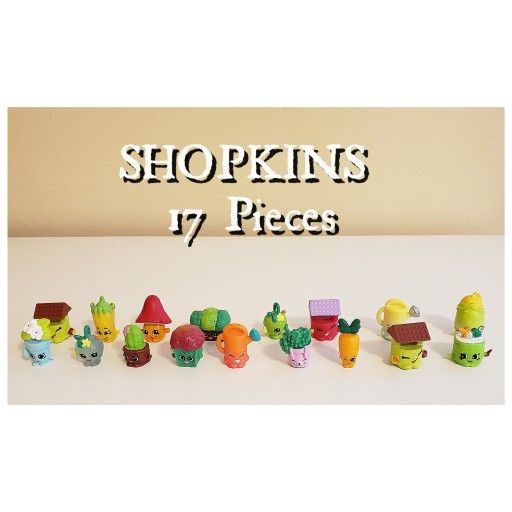 Shopkins - 17 Pieces - 👩‍🌾Garden, Vegetables, Fruits 🍎