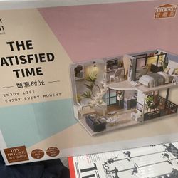 NEW DIY Miniature Dollhouse Kit – 2-Story Loft Apartment with LED Lights