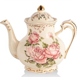 Small Pink Rose Teapot - See Description 
