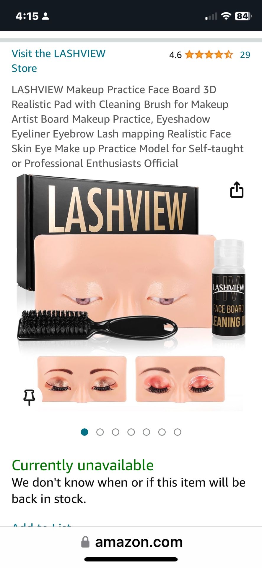 LASHVIEW Makeup Practice Face Board 3D Realistic Pad