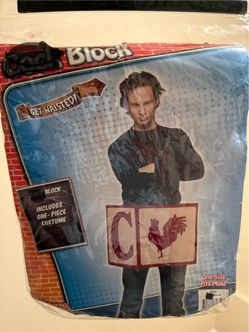 Funny Rooster Block Halloween Costume One Size