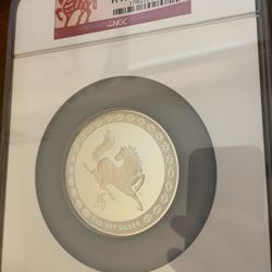 Australia Mac Proof Pf 70 5 Oz .999 Silver Year Of the Horse 2014 Australia 