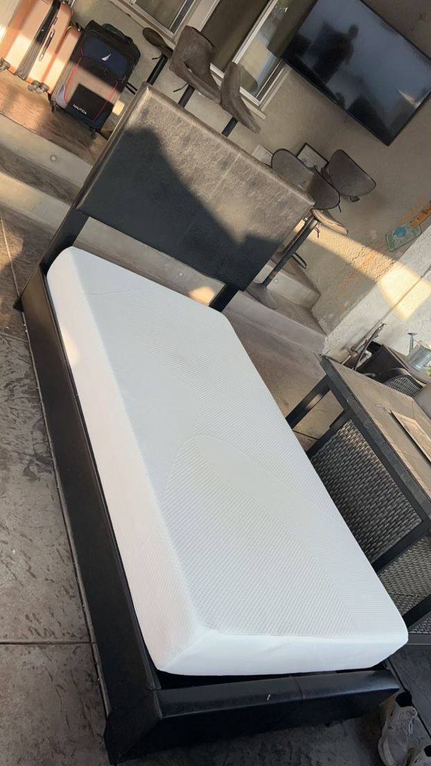 Twin Bed Frame With Mattress $50