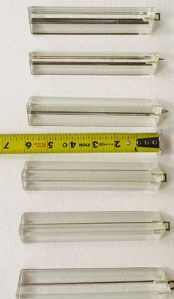 SET OF 12 VINTAGE MURANO VENINI CRYSTAL GLASS CHANDELIER PRISMS 3 SIDED 6". Excellent condition! 6 inches long. More available. (Approximately 50 tota